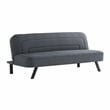 Serta Fenton Convertible Sofa in Charcoal Fabric Upholstery