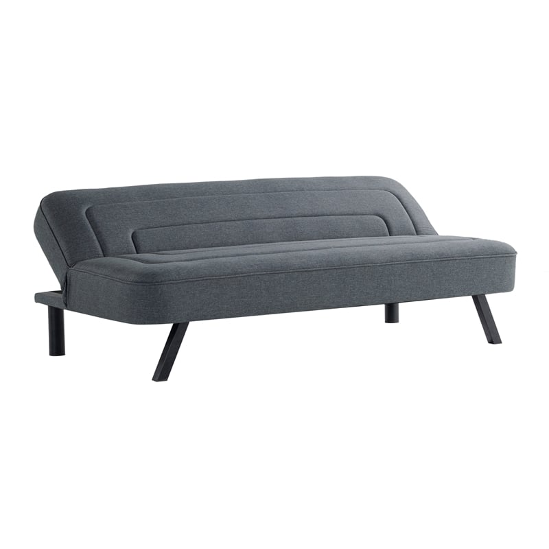 Serta Fenton Convertible Sofa in Charcoal Fabric Upholstery