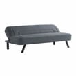 Serta Fenton Convertible Sofa in Charcoal Fabric Upholstery