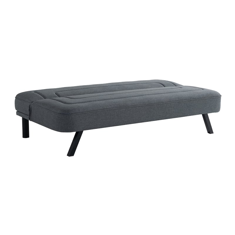 Serta Fenton Convertible Sofa in Charcoal Fabric Upholstery