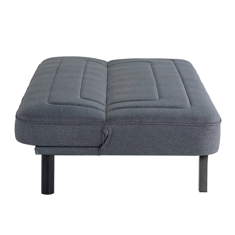 Serta Fenton Convertible Sofa in Charcoal Fabric Upholstery
