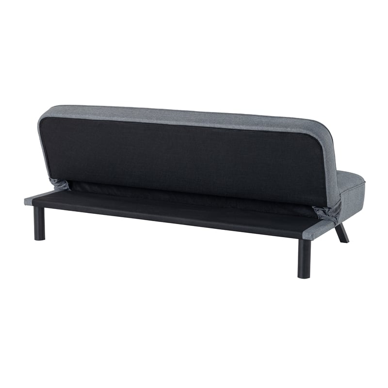 Serta Fenton Convertible Sofa in Charcoal Fabric Upholstery
