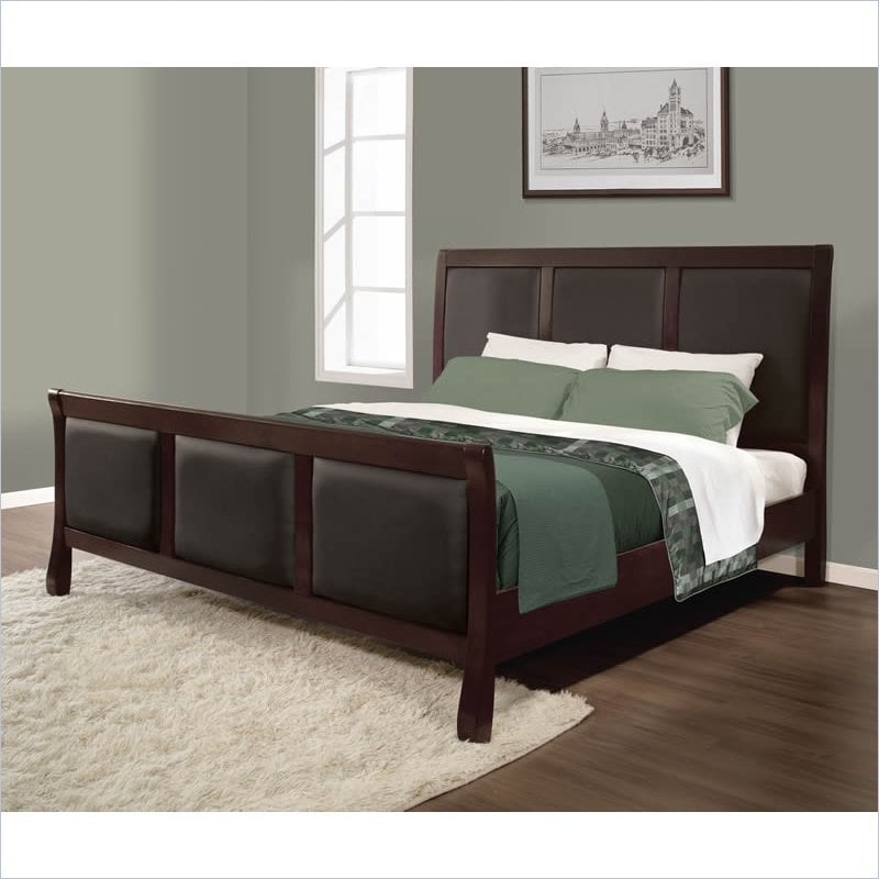 Lifestyle Solutions Princeton King Platform Bed in Twilight Cherry