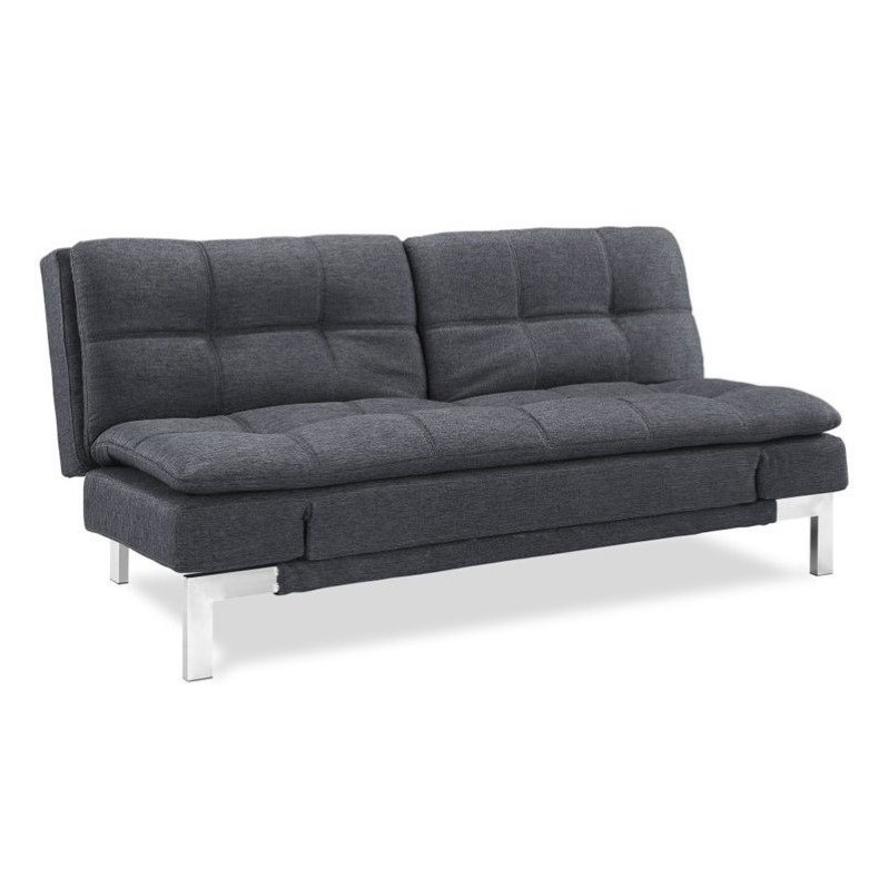 Lifestyle Solutions Serta Boston Convertible Sofa In Charcoal