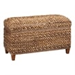 Laughton Hand-Woven Banana Leaf Storage Bench Amber