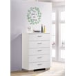 Felicity 5-drawer Bedroom Chest White High Gloss