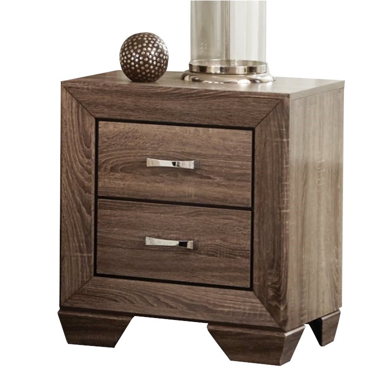 Coaster Kauffman Transitional 2Drawer Wood Nightstand in Brown