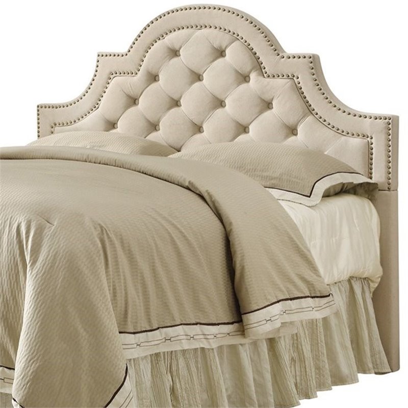 Coaster Ojai Tufted King California King Headboard in Beige | Cymax ...