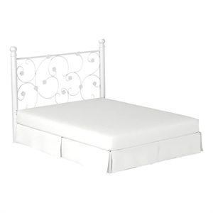 Coaster Chelsea Full/Queen Metal Headboard with Floral Pattern White