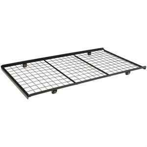 coaster metal roll out twin trundle frame in black