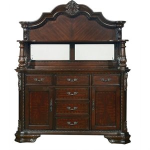 Coaster Valentina Buffet with Hutch in Dark Cherry