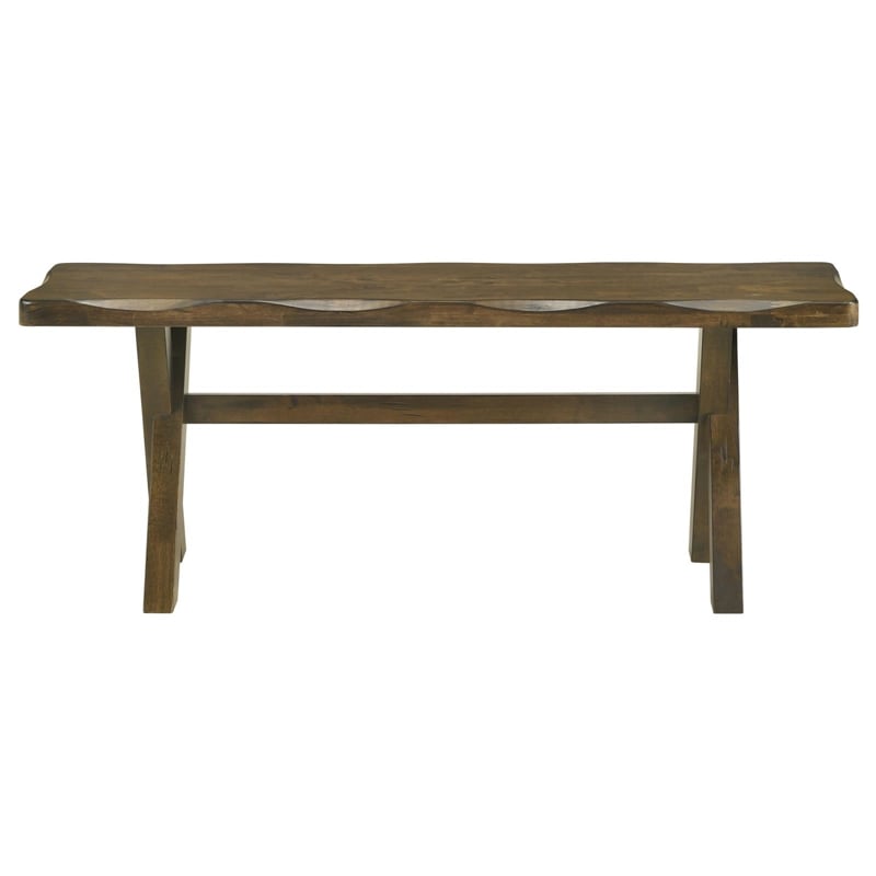 Alston 47-inch Solid Wood Dining Bench Knotty Nutmeg