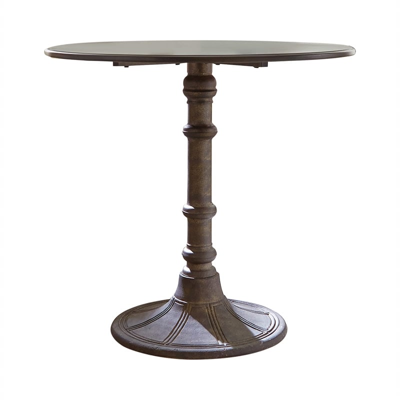 Coaster Oswego Traditional Round Wood Dining Table in Bronze
