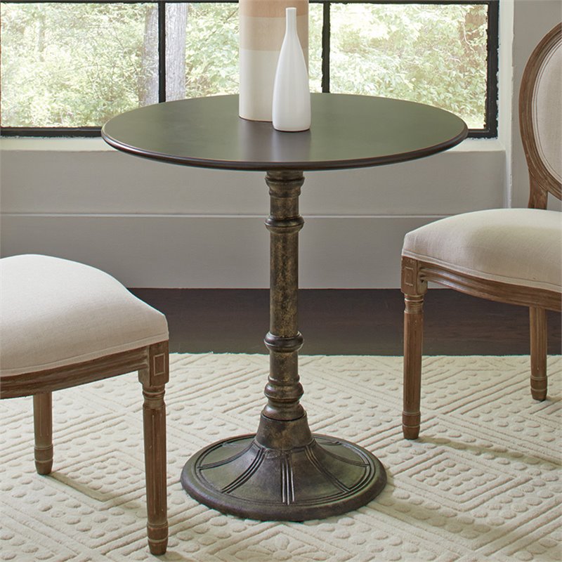 Coaster Oswego Round Dining Table in Distressed Black - 100063