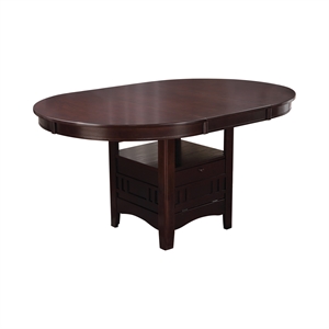 coaster lavon extendable counter height dining table in chestnut