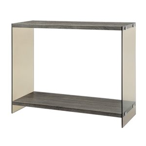 Coaster Glass Side Console Table in Gray