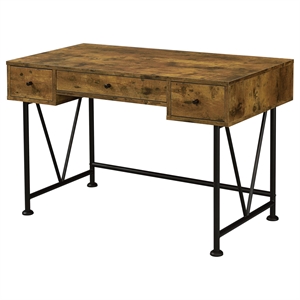 Coaster Analiese 47-inch 3-drawer Engineered Wood Writing Desk in Rustic Nutmeg