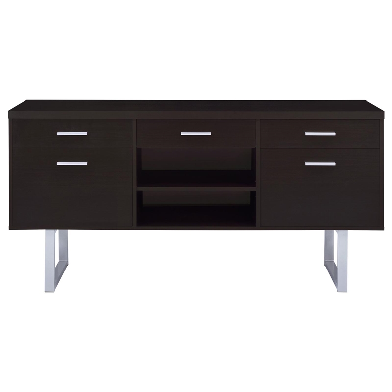 Coaster Lawtey Modern Wood 5-drawer Credenza with Adjustable Shelf Cappuccino