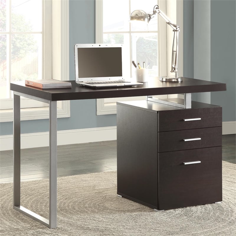 Brennan Engineered Wood 47-inch 3-drawer Office Computer Desk Cappuccino