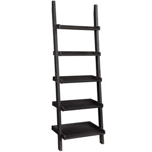 coaster colella 5 shelf ladder bookcase in cappuccino