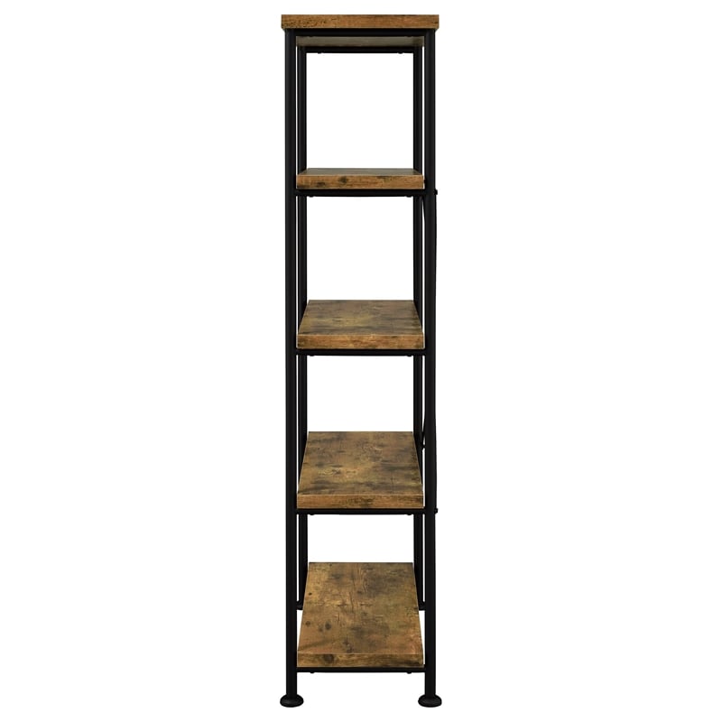 Coaster Analiese Engineered Wood 63-inch 4-shelf Bookshelf Rustic Nutmeg