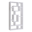 Coaster 10-shelf Transitional Wood Geometric Bookcase in White