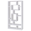 Coaster 10-shelf Transitional Wood Geometric Bookcase in White