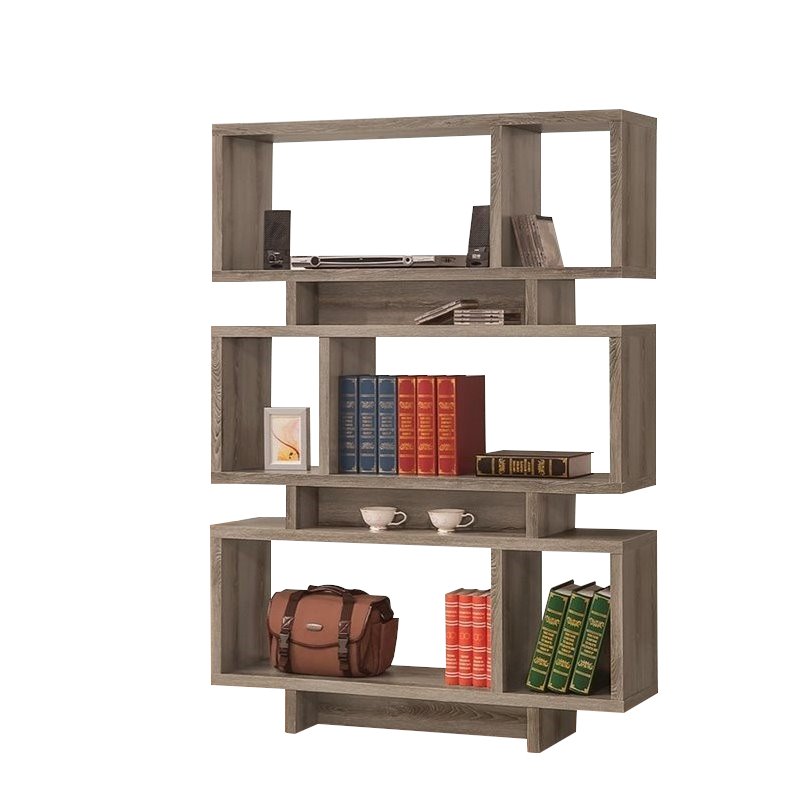 Coaster Contemporary Bookcase in Dark Gray