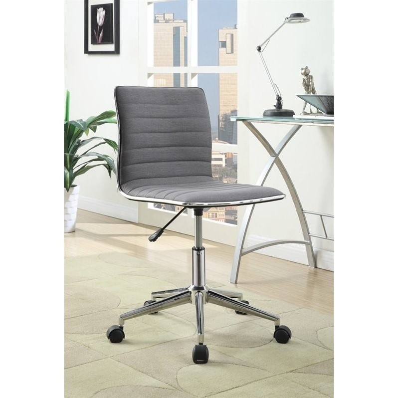 Coaster Sleek Adjustable Office Chair In Gray And Chrome 800727