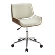 Coaster Addington Adjustable Curved Seat Faux Leather Office Chair in White