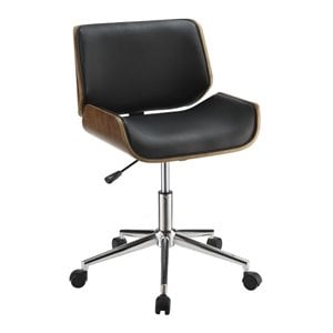 coaster contemporary faux leather office chair