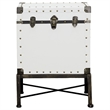 Coaster Contemporary Wood Accent Cabinet with Nailhead Trim in White