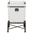 Coaster Contemporary Wood Accent Cabinet with Nailhead Trim in White