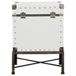 Coaster Contemporary Wood Accent Cabinet with Nailhead Trim in White