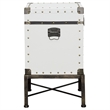 Coaster Contemporary Wood Accent Cabinet with Nailhead Trim in White