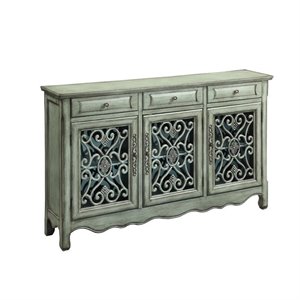 coaster traditional accent sideboard in antique green