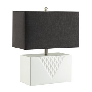 Coaster Table Lamp in Black and White