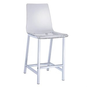 coaster acrylic bar stool in clear