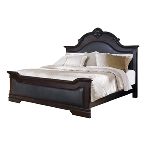 Coaster Cambridge Wood Queen Panel Bed with Arched Headboard in Cappuccino
