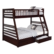 Ashton 2-drawer Wood Twin Over Full Bunk Bed Cappuccino