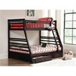 Coaster Cooper Twin over Full Bunk Bed with Drawers in Cappuccino