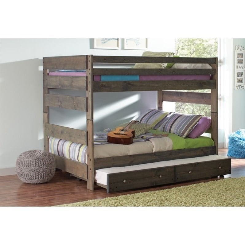 Coaster Wrangle Hill Full over Full Bunk Bed in Gray |  