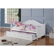 Julie Ann Wood Twin Daybed with Trundle White