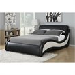 Coaster Niguel Queen Upholstered Modern Bed In Black And White | Cymax ...