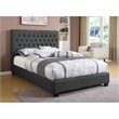 Coaster Chloe Upholstered King Bed in Charcoal