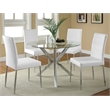 Vance Round 41-inch Glass Top Asterisk Dining Table Chrome
