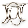 Coaster Tess Glass Top Accent End Table in Chrome