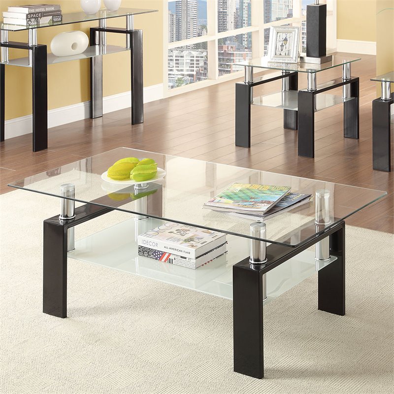 coaster glass top coffee table