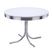 Coaster Cleveland 5 Piece Retro Round Dining Set in White and Red