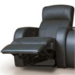 Coaster Cyrus Leather Home Theater Recliner in Black